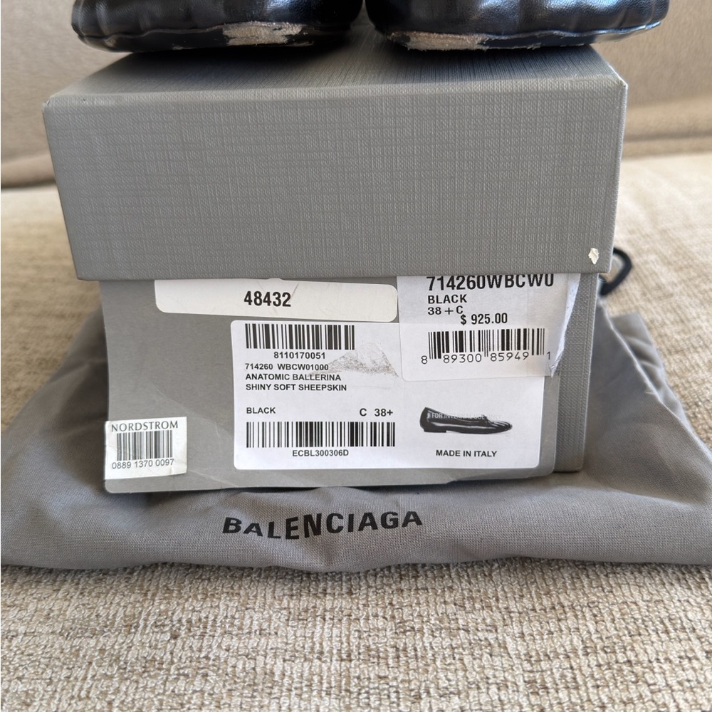 Balenciaga Black Leather Flats - Picture 2 of 4